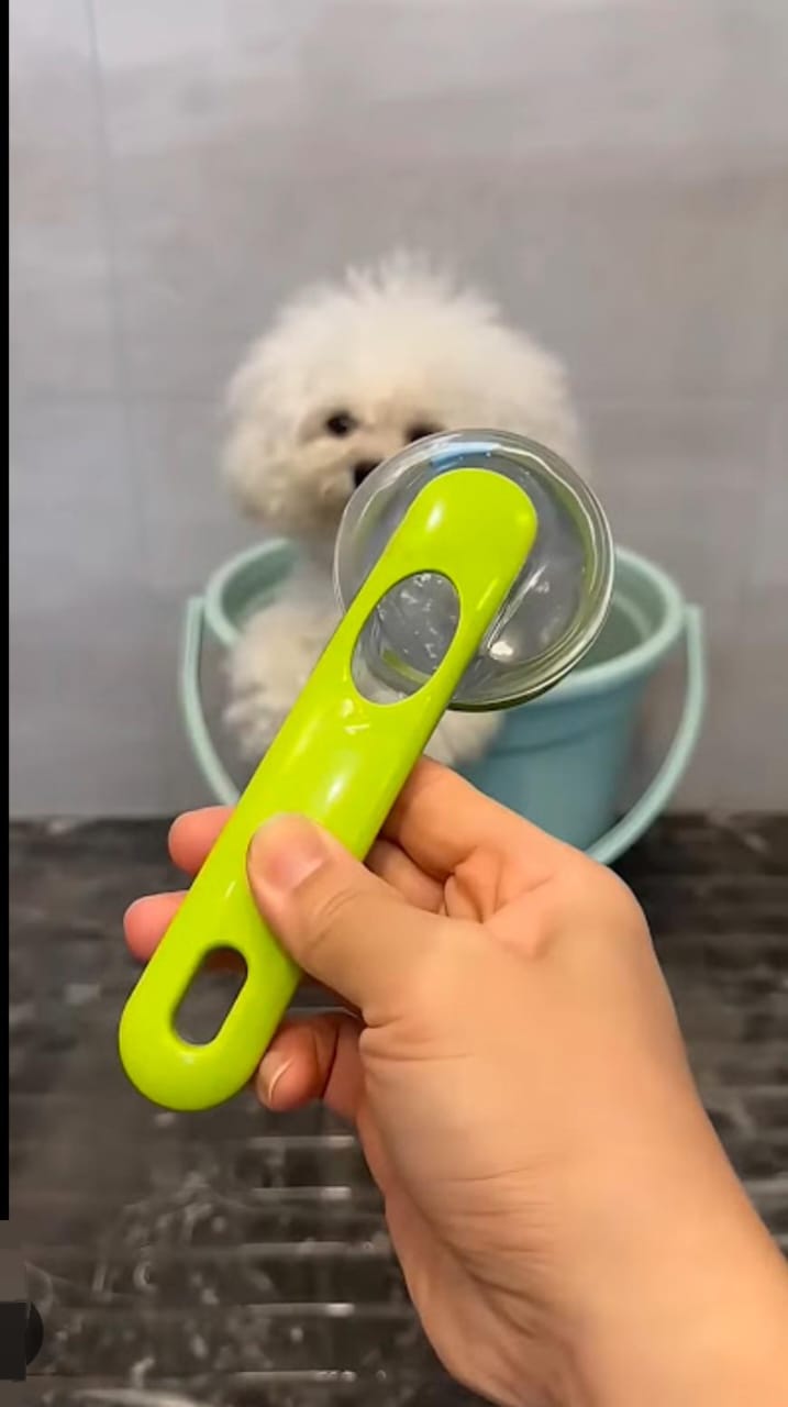 StoreXora™ Pet Bath Brush with shampoo Dispenser